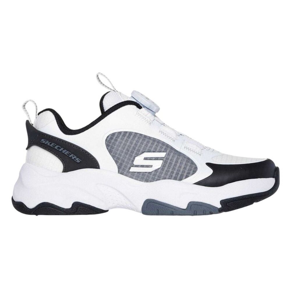 Skechers Childrens/Kids Retrotech Contrast Sneakers / White/Black